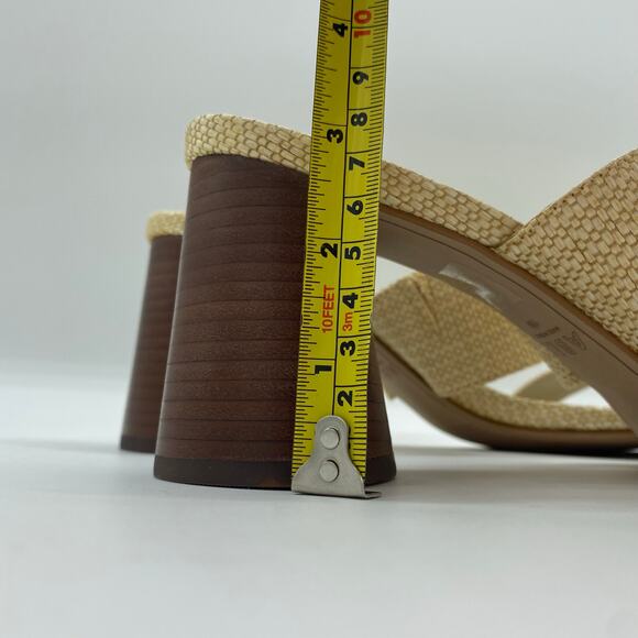 ABLE Jones Heel Straw Brown Sandal Heels Pumps Preppy Minimalist Women's size 11 - Picture 9 of 10